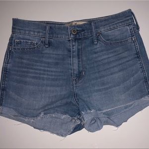 Light wash high-rise Hollister short-shorts